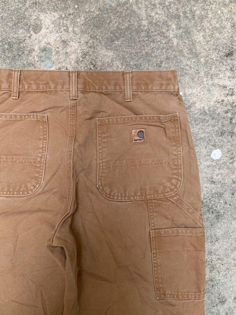 Carhartt Carpenter Pants Beige Firm Duck, Men's Fashion, Bottoms, Jeans on  Carousell