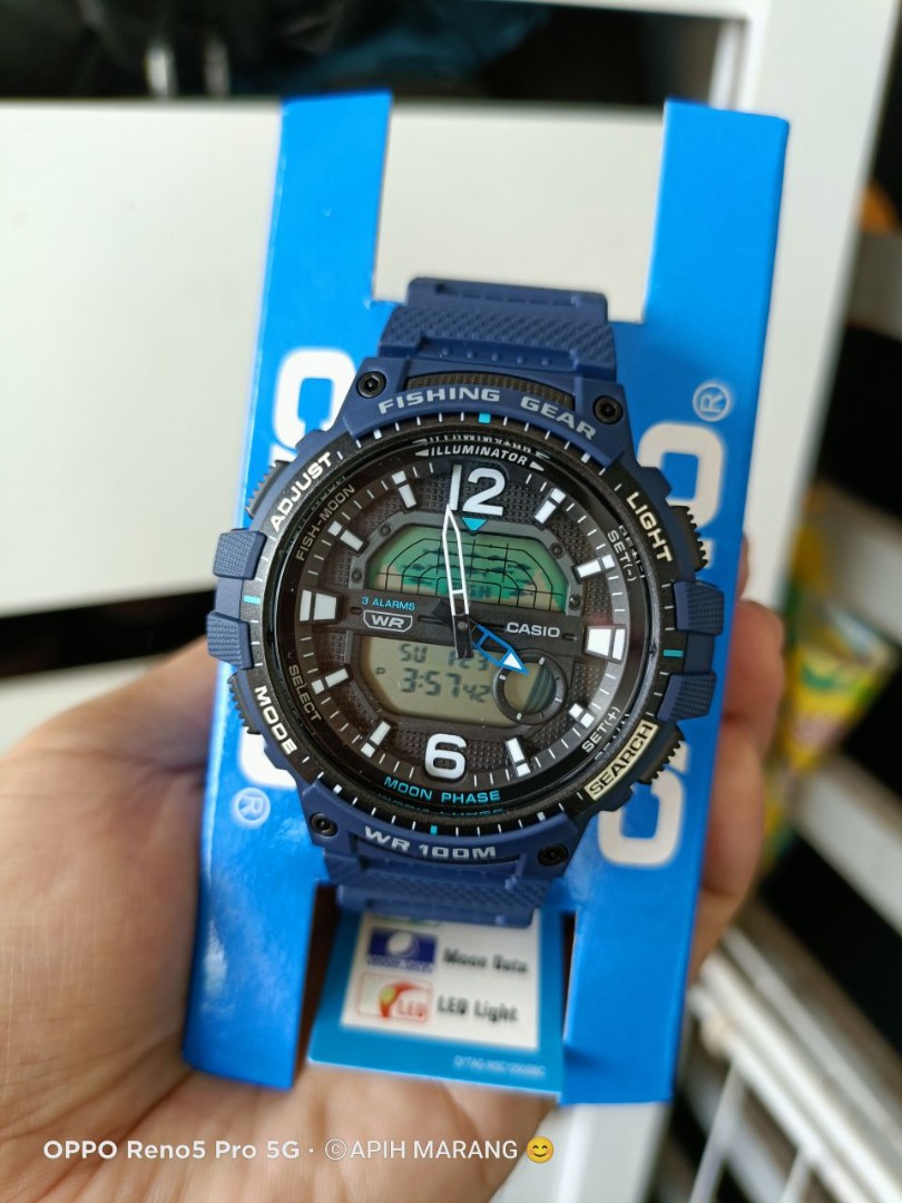 CASIO FISHING GEAR JAM CASIO ORIGINAL UNTUK SUAMI KAKI PANCING WSC 1250H 2A Men s Fashion Watches Accessories Watches on Carousell