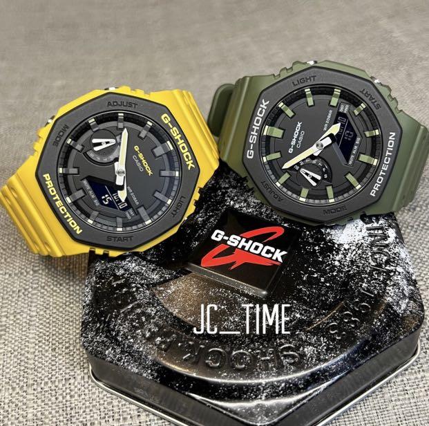 Casio G-Shock GA-2110SU-9A GA-2110SU-3A Yellow Green, Luxury