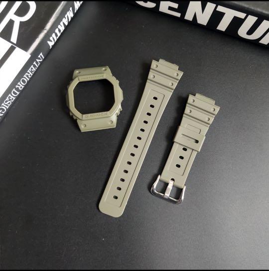 CASIO GSHOCK DW 5600 Watch Replacement Strap and Case in Army Green Colour DW5600