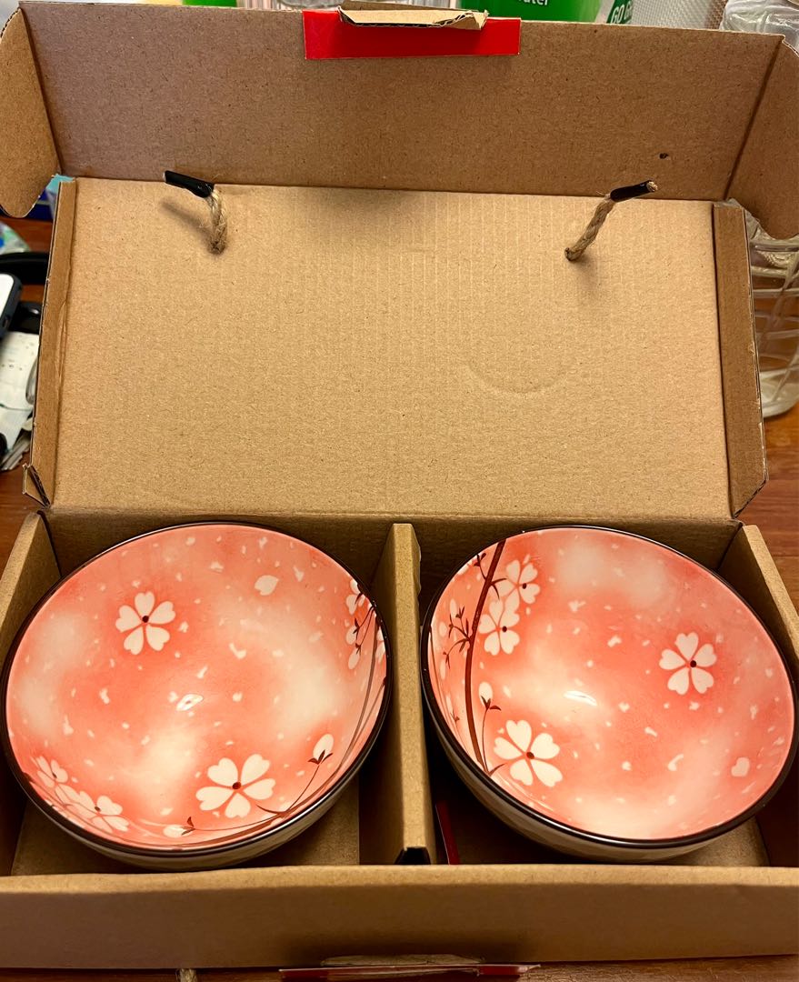 Ceramic Rice Bowl Set of 2, Furniture & Home Living, Kitchenware & Tableware, Dinnerware