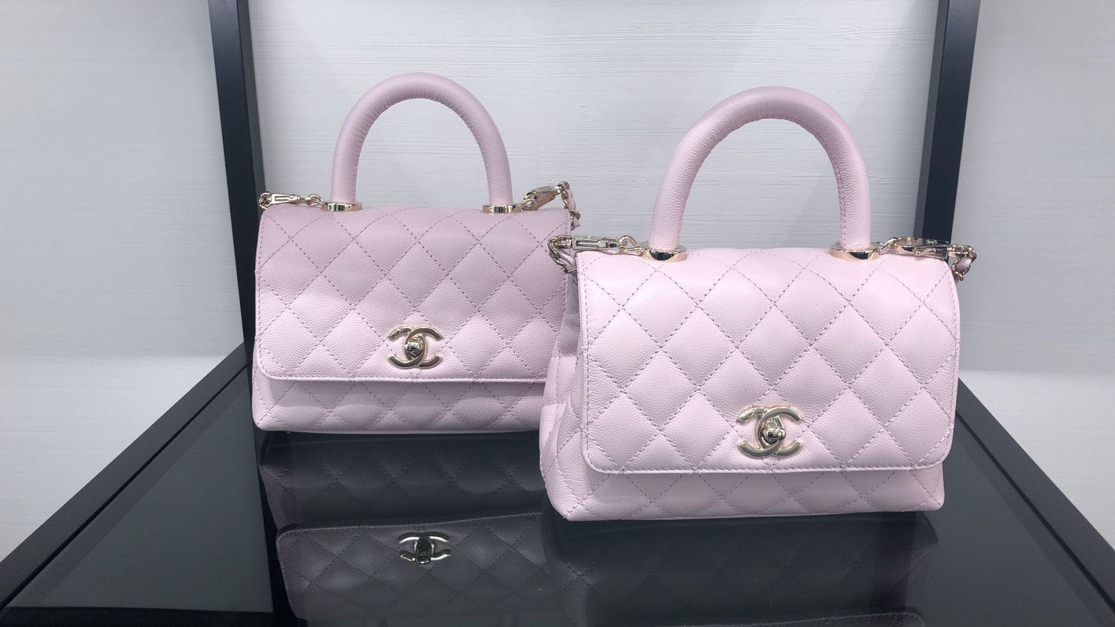 ✨RESERVED✨CHANEL 22P Pink Mini Coco Handle Cavier in LGHW, Luxury, Bags &  Wallets on Carousell