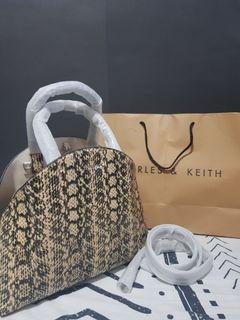 Authentic Charles & Keith dome bag in beige color