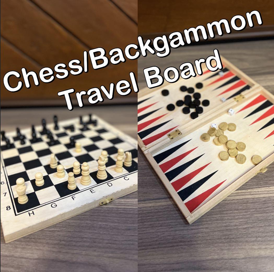 Chess/Backgammon Game Board for traveling (Category: Board Games & Puzzles) located in Makati City. Submitted by onezerotwo102 (Listing ID 1139321127, Image 1). Description: Product: Chess board Age: 6- Infinity. Do not mind age below 🍓.