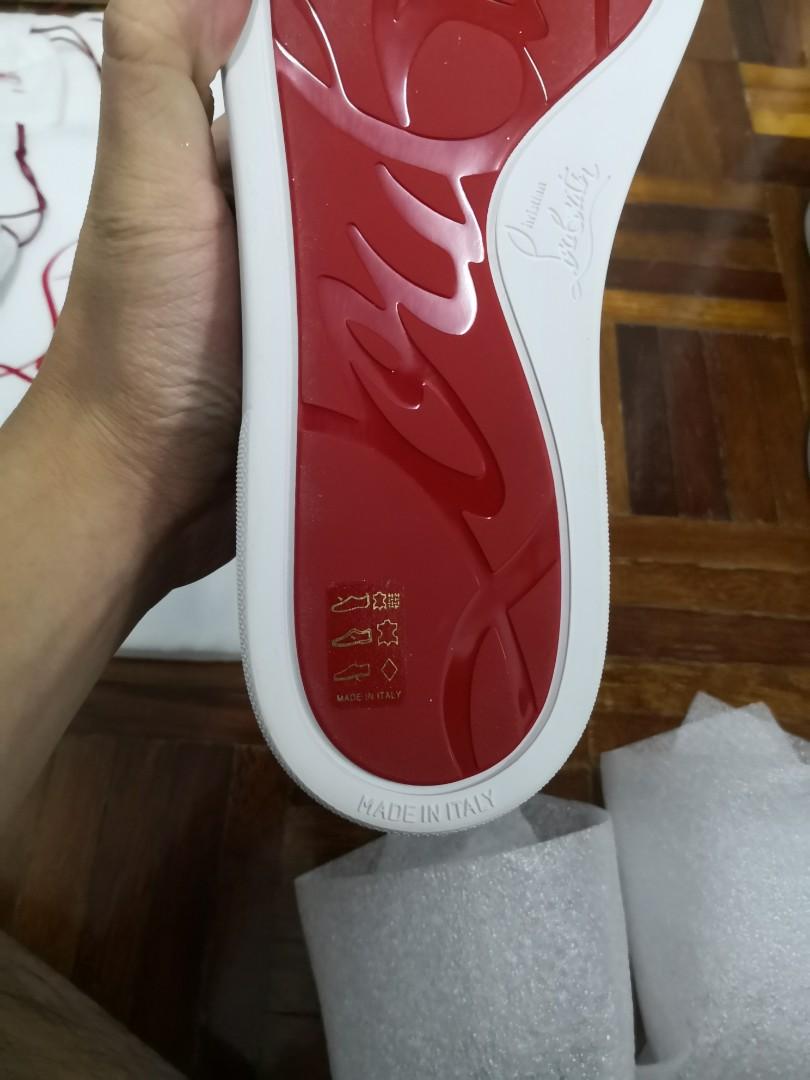 Fake red sale bottoms mens