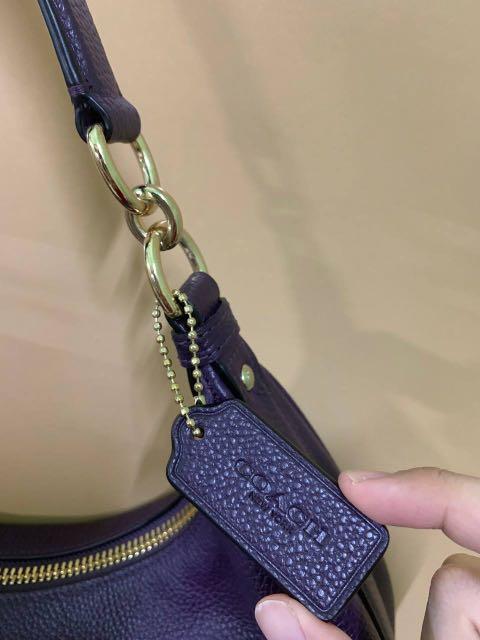 Coach pebble leather harley east west hobo top