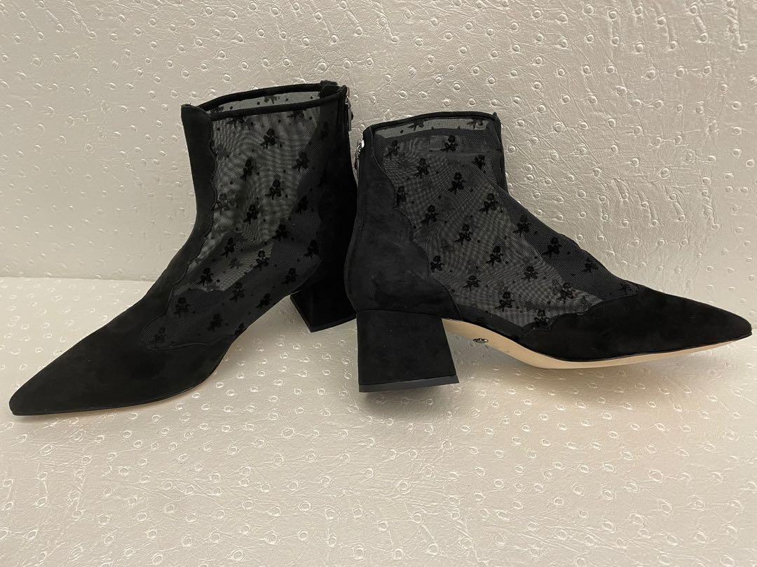 Skyler ankle bootie sales with tea rose mesh