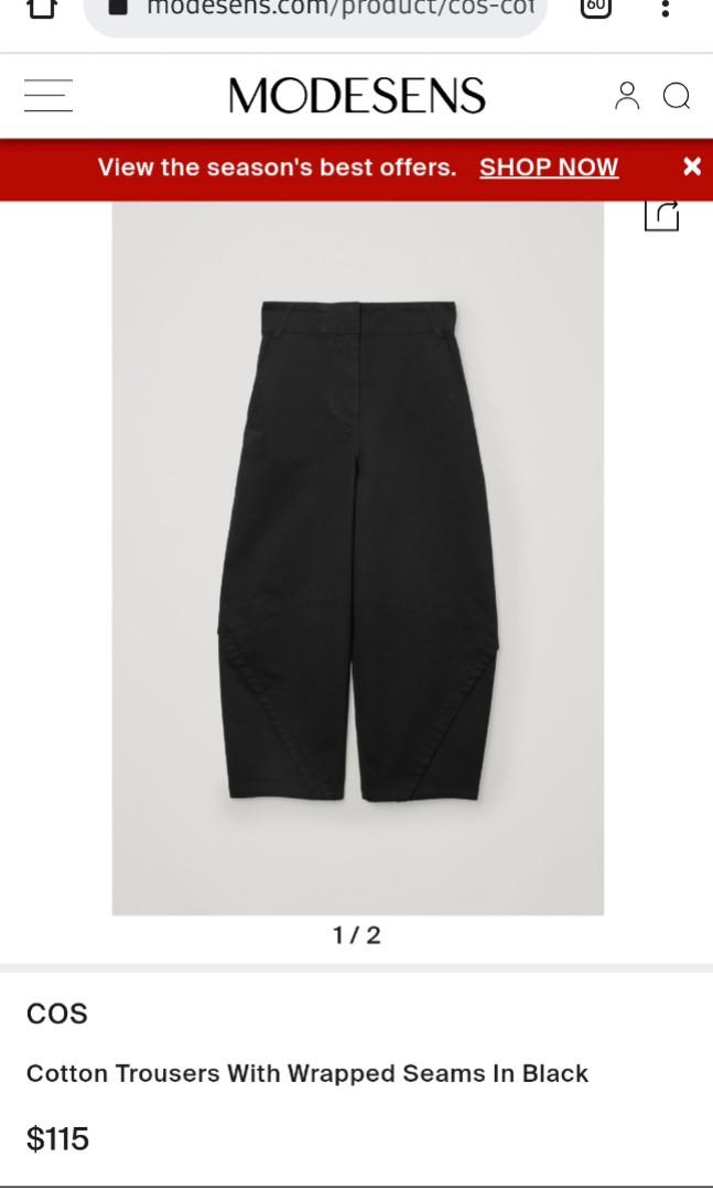 COS Highwaist Pants in Black, Fesyen 