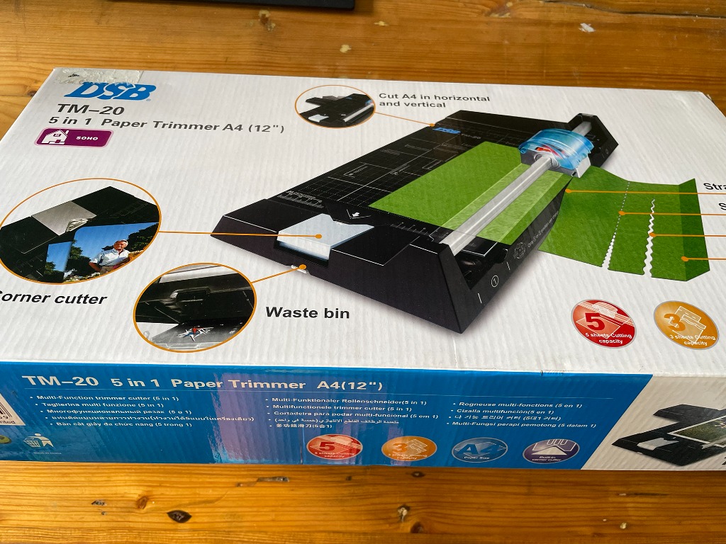 DSB TM-20 5 in 1 Paper Trimmer A4 with Spare Rotary Blade set (hard to ...