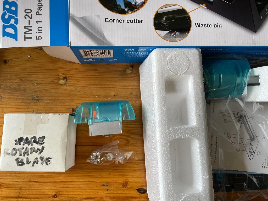 DSB TM-20 5 in 1 Paper Trimmer A4 with Spare Rotary Blade set (hard to ...