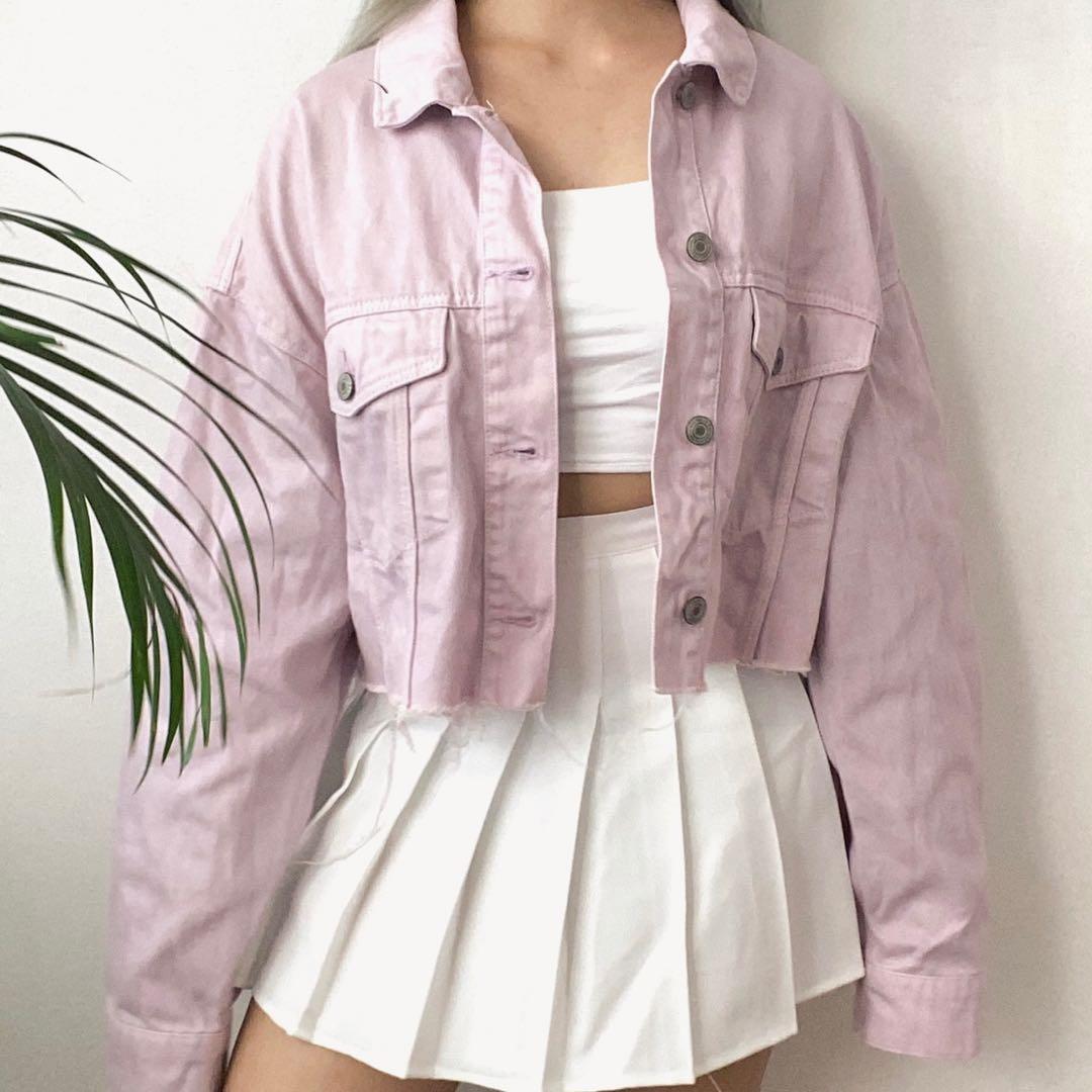lavender denim jacket