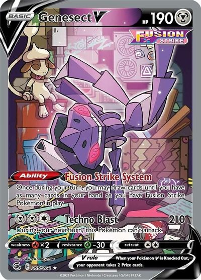 PSA 9 Genesect V 255/264 Full Alternate Art Fusion Strike 2021 Pokemon  Card, Hobbies & Toys, Toys & Games on Carousell