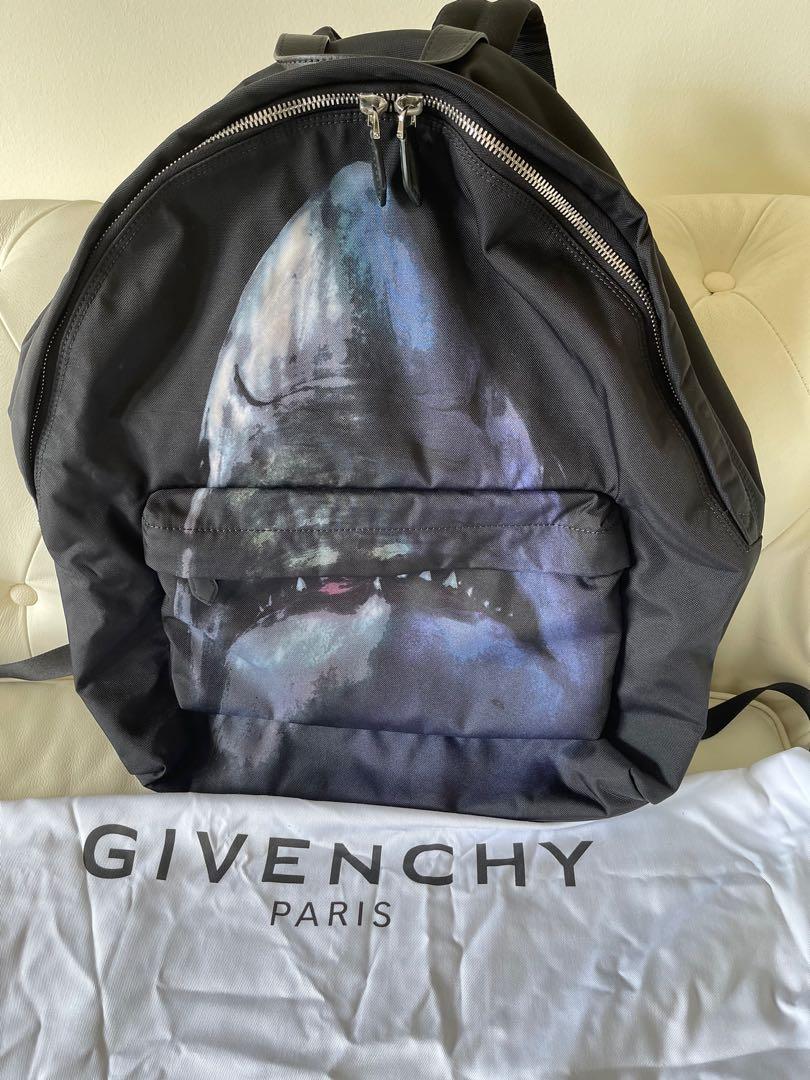 Givenchy Shark Print Backpack Men s Fashion Bags Backpacks on