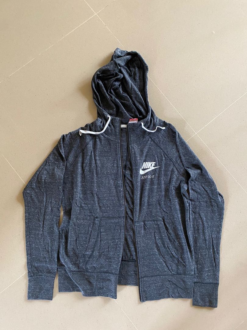 Grey Nike Zipper Hoodie, Women's 
