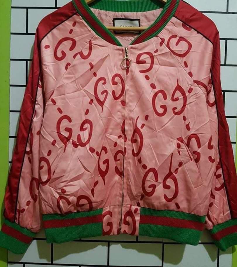 Gucci sherryline big logo bomber jacket Women s Fashion Coats