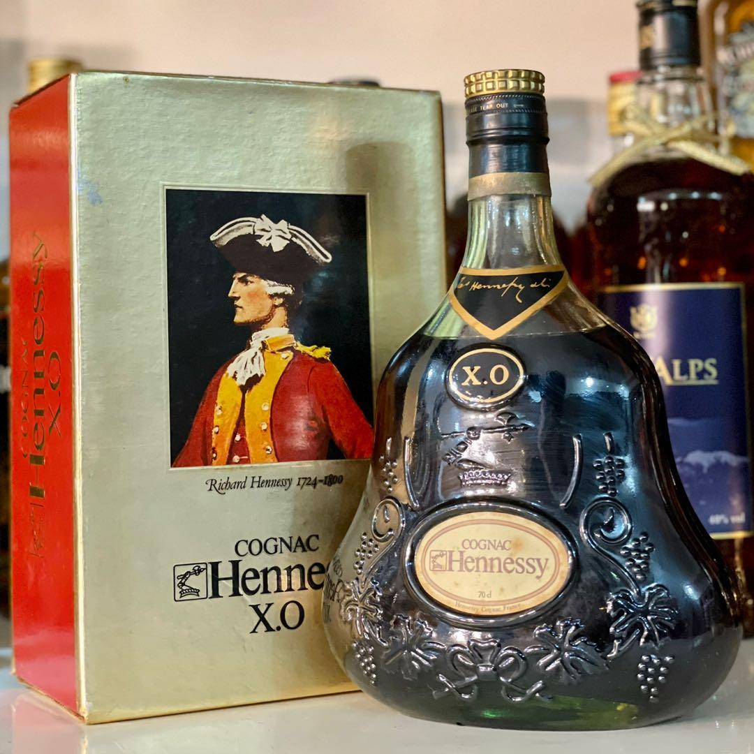 Hennessy XO Green Bottle Vintage 老酒 Cognac 1980s w box 700ml