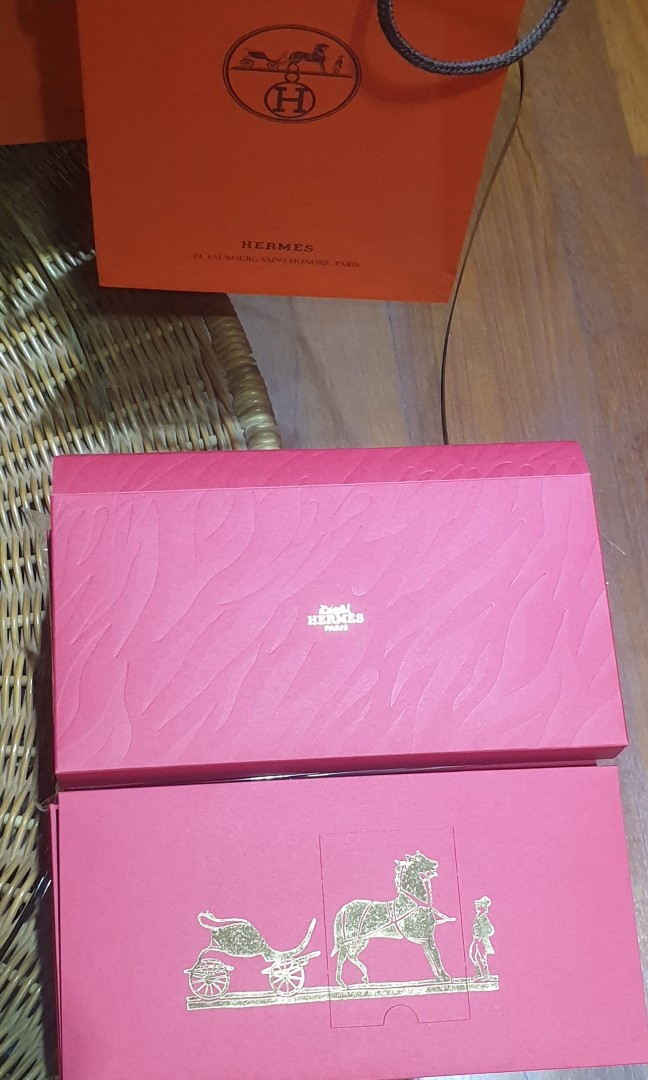 Hermes red packets, Luxury, Accessories on Carousell
