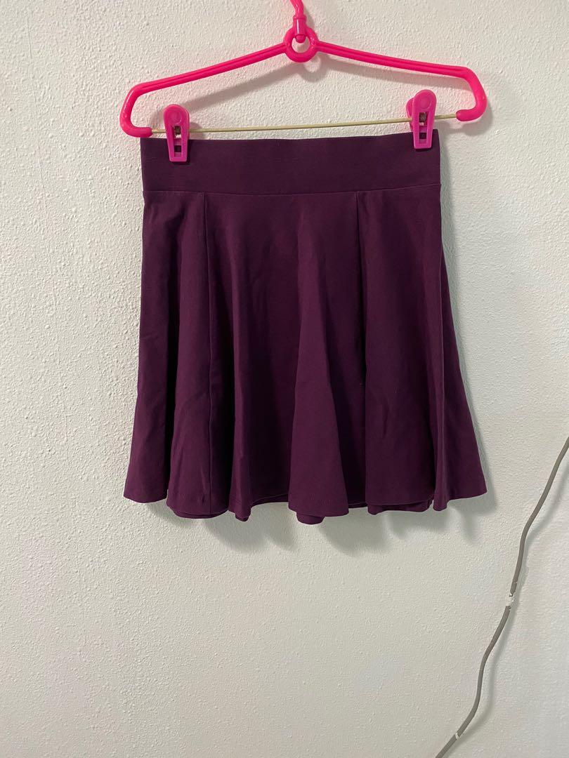 H&m maroon skirt online