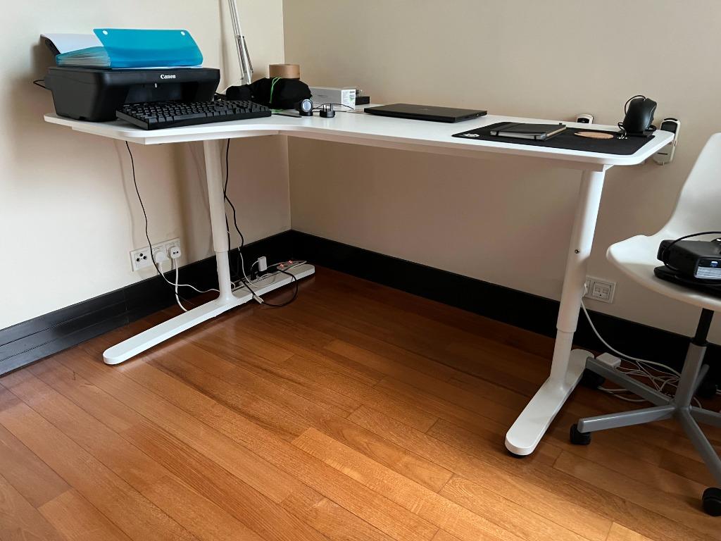 IKEA BEKANT Corner desk left, Furniture & Home Living, Furniture