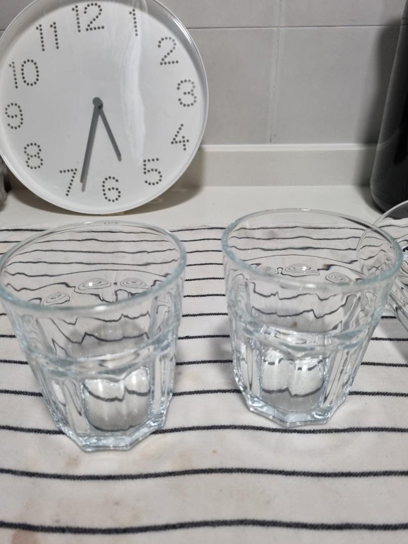 IKEA POKAL clear glass cups, 27cl (34 pieces available), Furniture ...