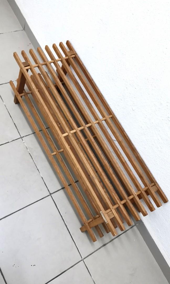 IKEA vintage BABORD wooden shoe rack