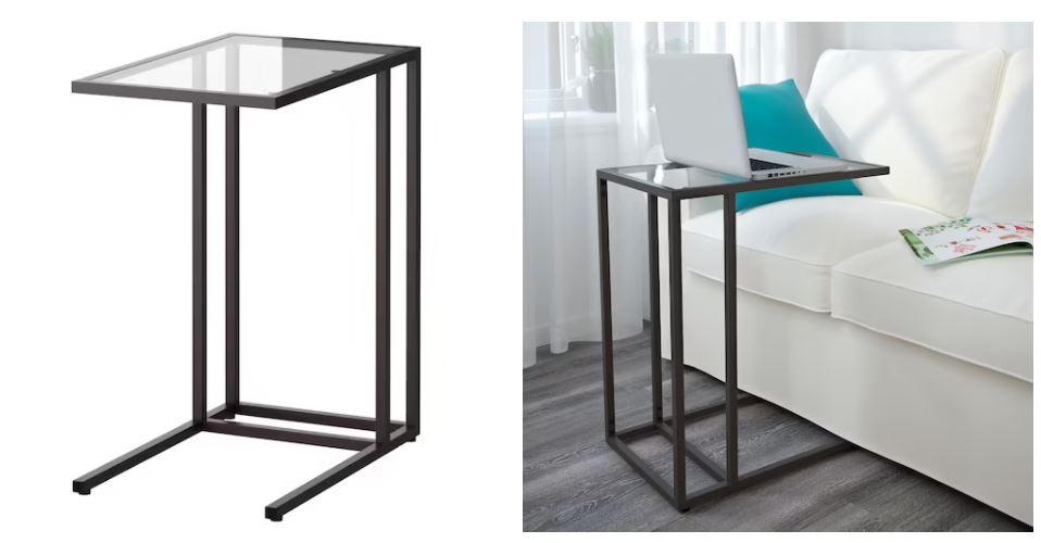 Ikea glass store laptop stand