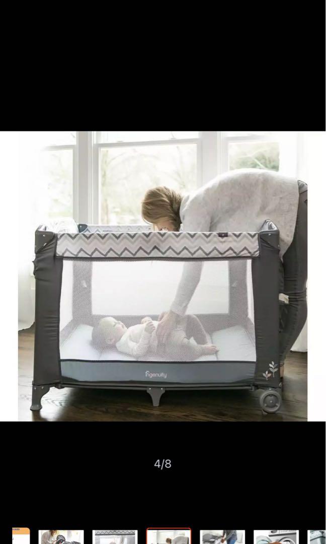 Ingenuity Playard Bassinet Cot Smart Simple Playard Braden BS11158
