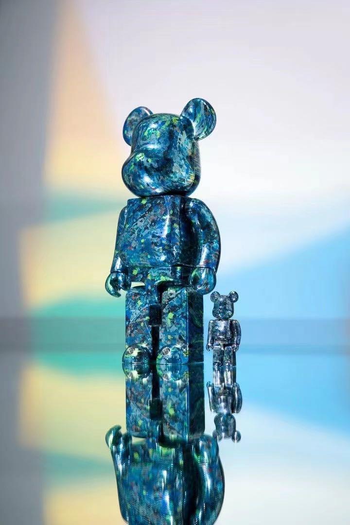 [Instock] Jackson Pollock Chrome 400% + 100% Bearbrick