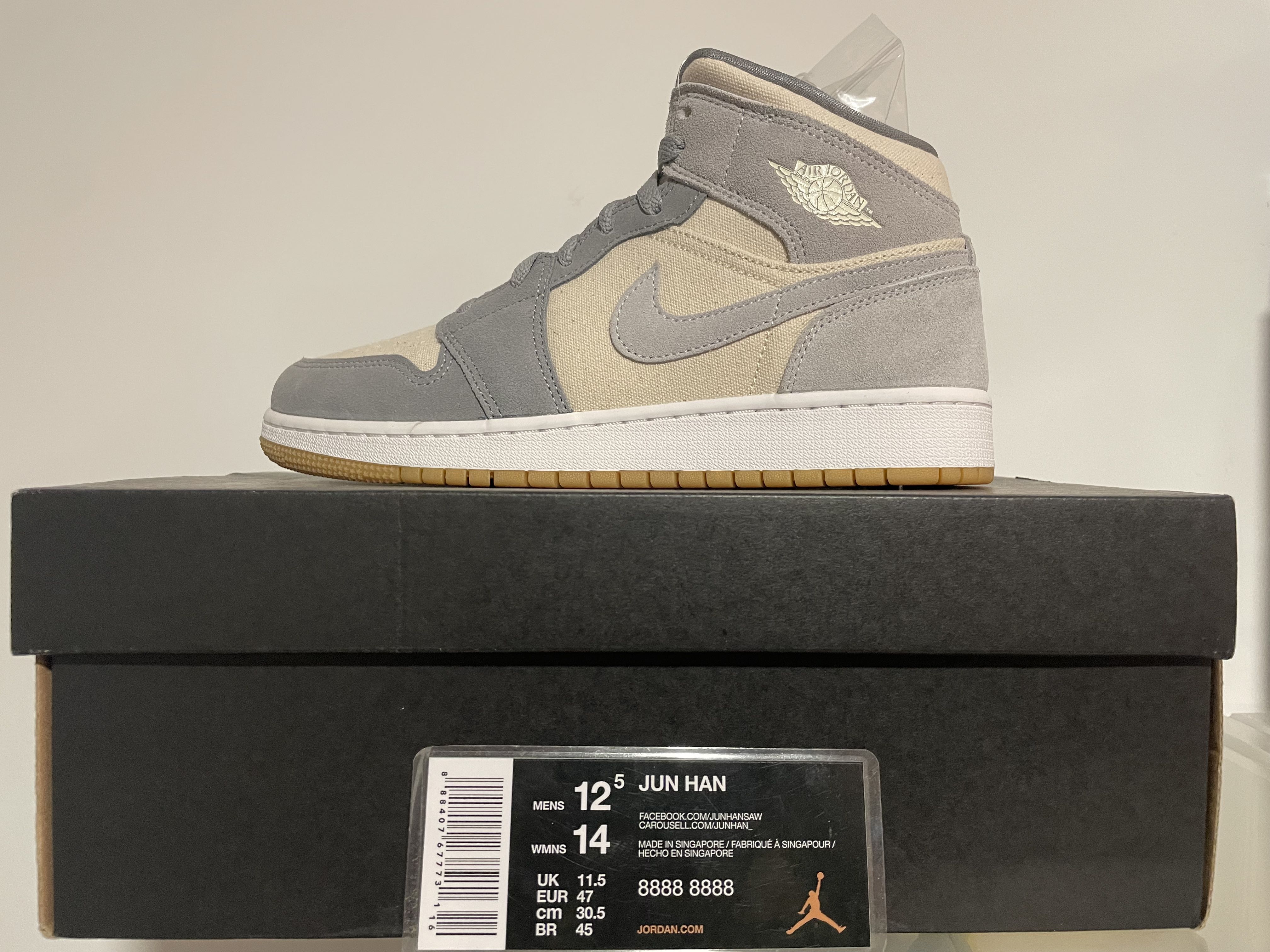 Jordan 1 coconut milk mid gs, Men's Fashion, Footwear, Sneakers on