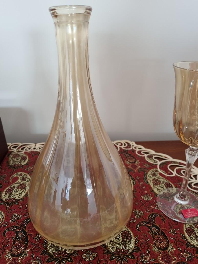 La Reine Italy Crystal wine glasses with Decanter, Furniture & Home Living, Kitchenware