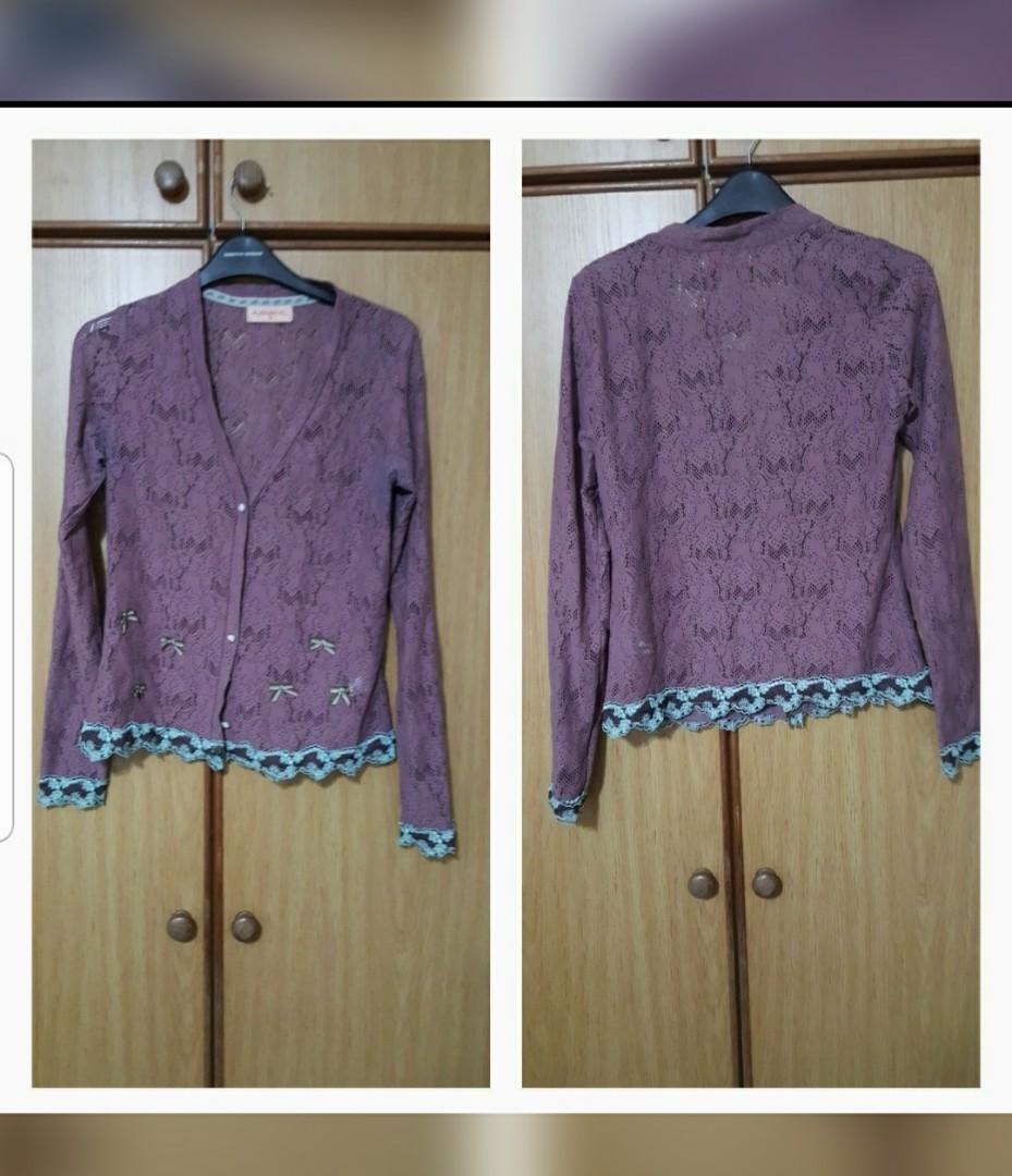 Purple lace clearance cardigan