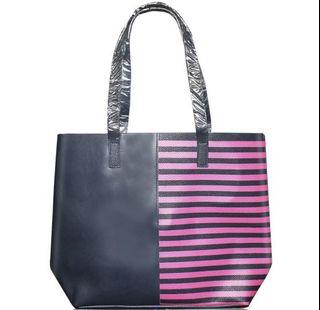 「全新」蘭蔻LANCOME條紋撞色托特包