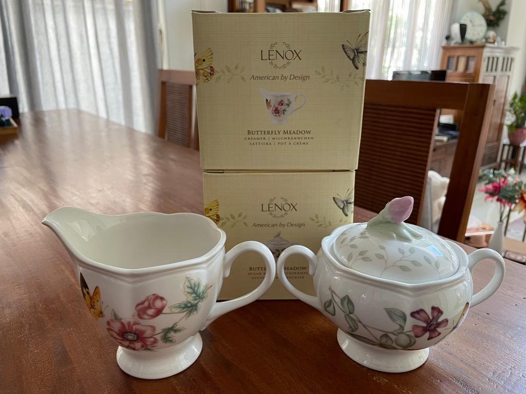 Lenox Butterfly Meadow Milk Jug Sugar Pot