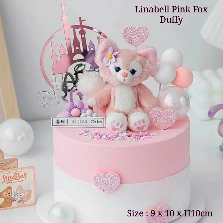 Disney LinaBell Theme cake topperJungle Animals Pink Fox Cake