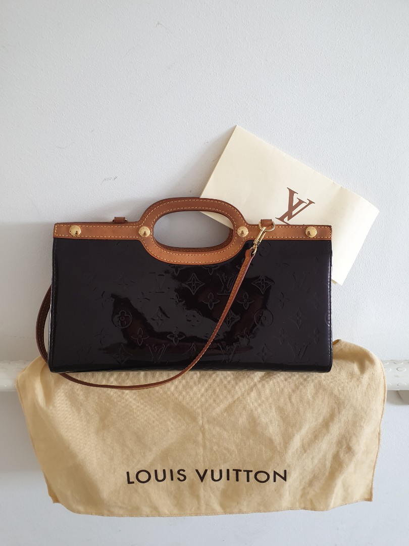 Louis Vuitton Monogram Vernis Roxbury Drive Hand Bag Amarante M91995