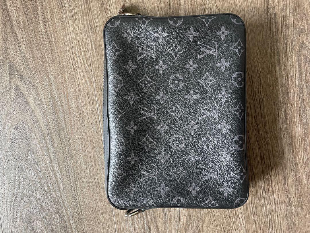 Louis Vuitton Monogram Eclipse iPad Cover M61870 Black Free Shipping