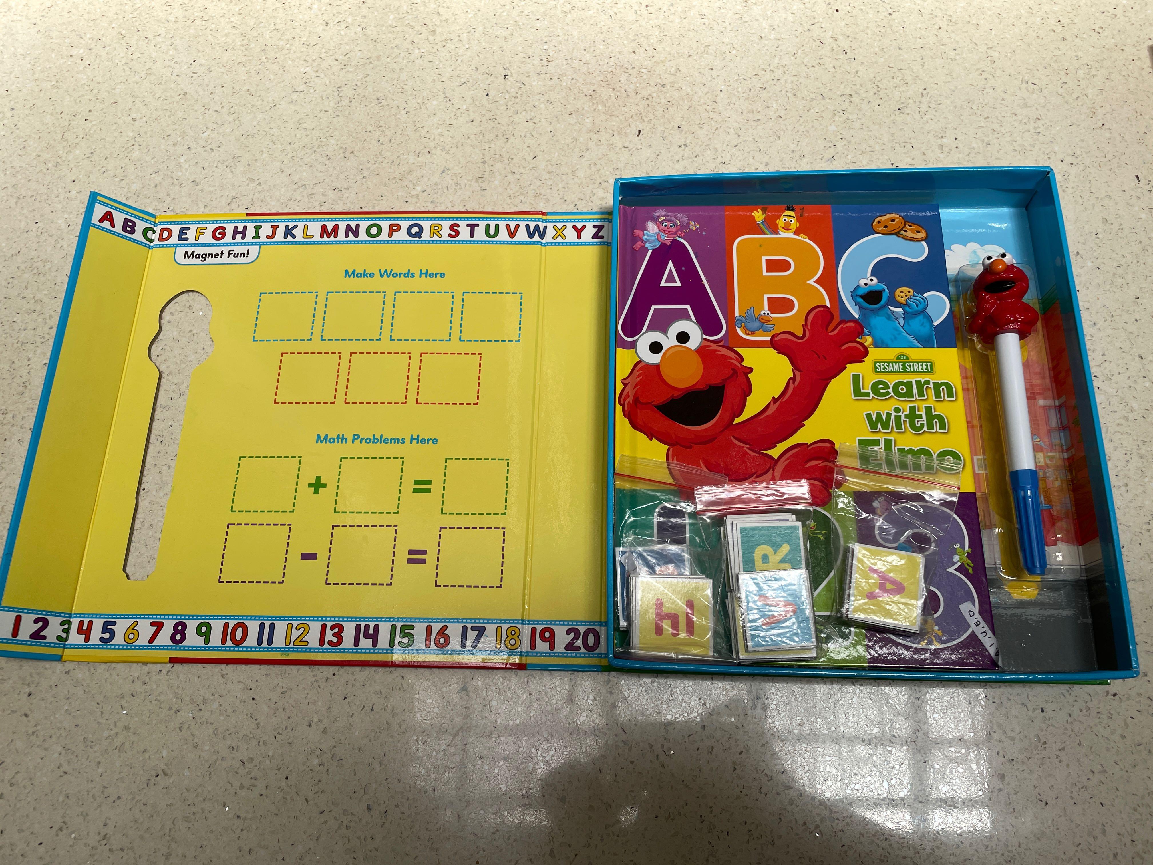 Nett elmo alphabet/letter, number, phonics lengkap, Bayi & Anak, Mainan & Baby Walker