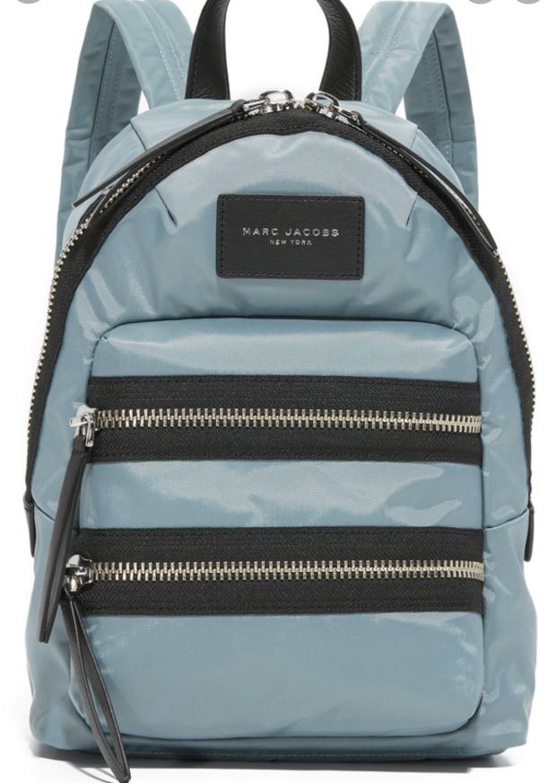 Marc Jacob’s nylon biker mini backpack light blue, Women's Fashion
