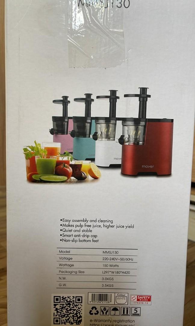 Mayer Slow Juicer, TV & Home Appliances, Kitchen Appliances, Juicers