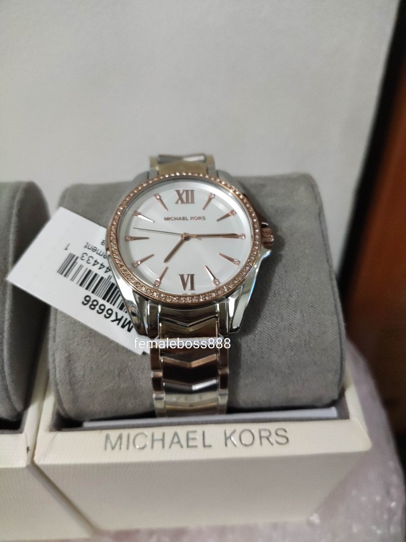 MK6686 MICHAEL KORS WHITNEY TRI TONE WATCH 38mm Women s Fashion