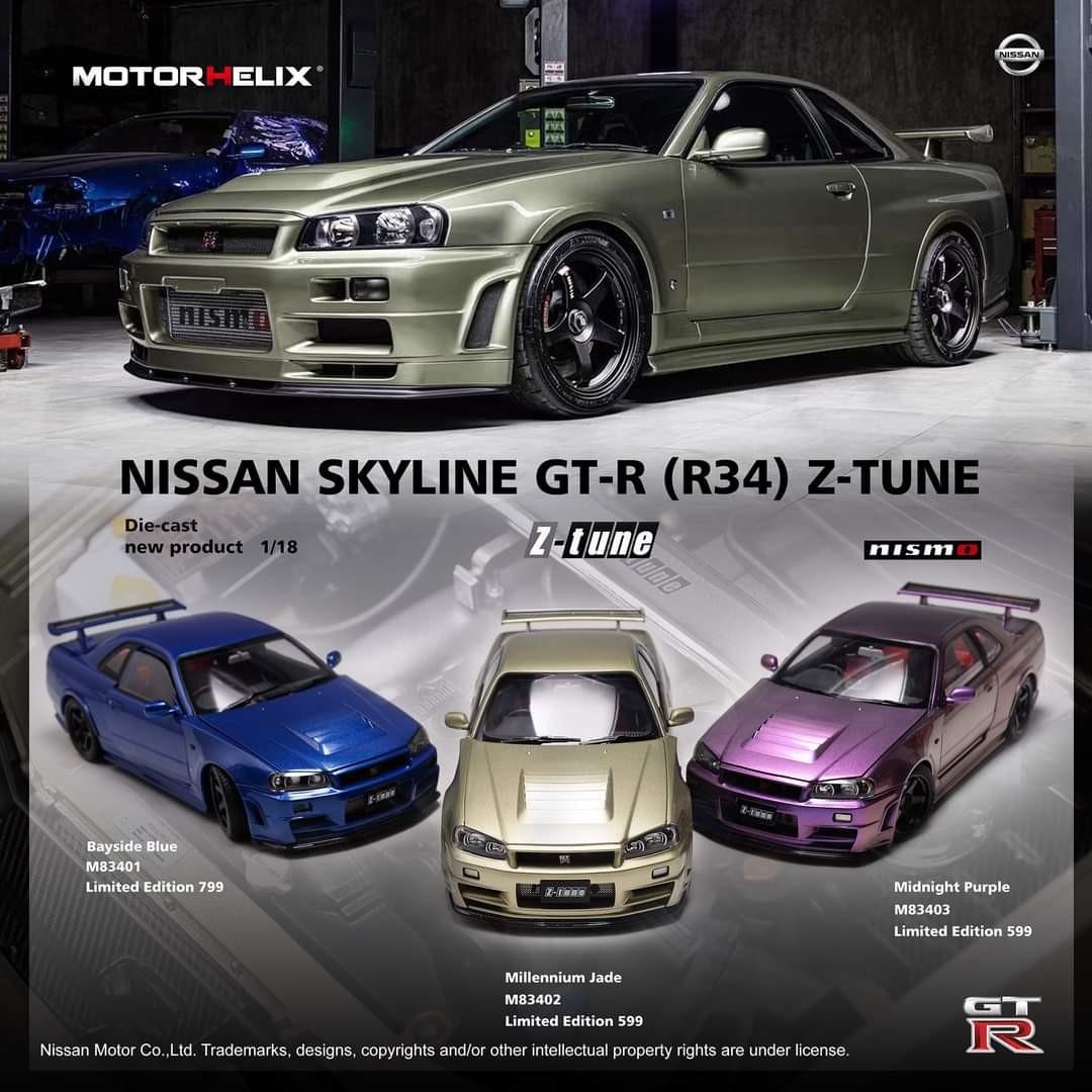 Motorhelix 1 18 Nissan Skyline Gt R R34 Z Tune Nismo 日產公司授權產品 海灣藍 限量799台 興趣及遊戲 玩具 遊戲類 Carousell Motorhelix 1 18 Nissan Skyline Gt R R34 Z Tune Nismo 日產公司授權產品 海灣藍 限量799台 興趣及遊戲 玩具 遊戲類 Carousell