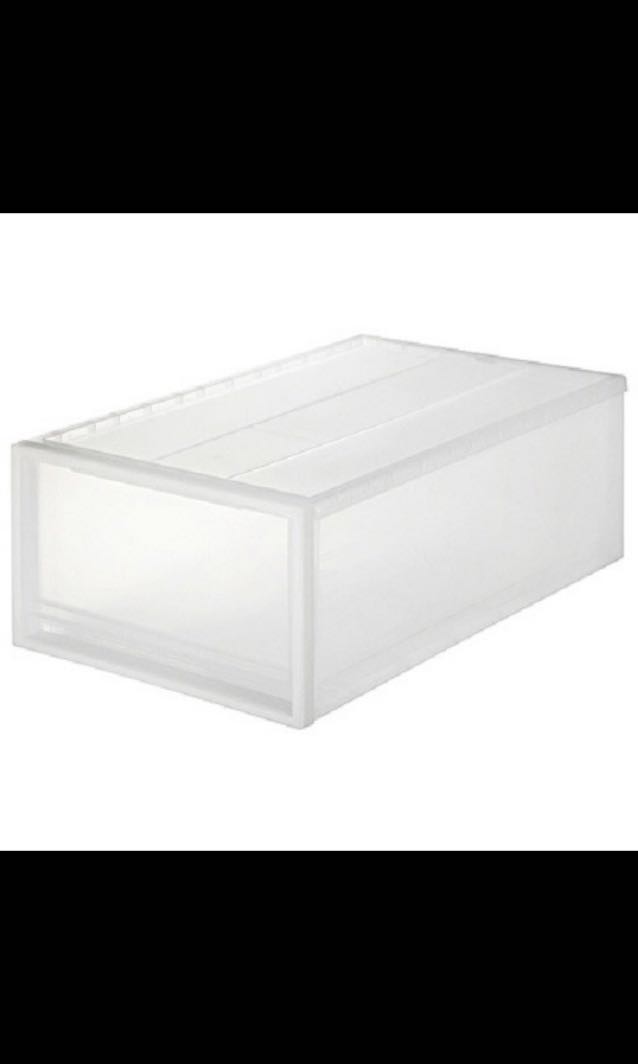 MUJI Polypropylene Storage Box Wide W40 x D65cm, Furniture & Home