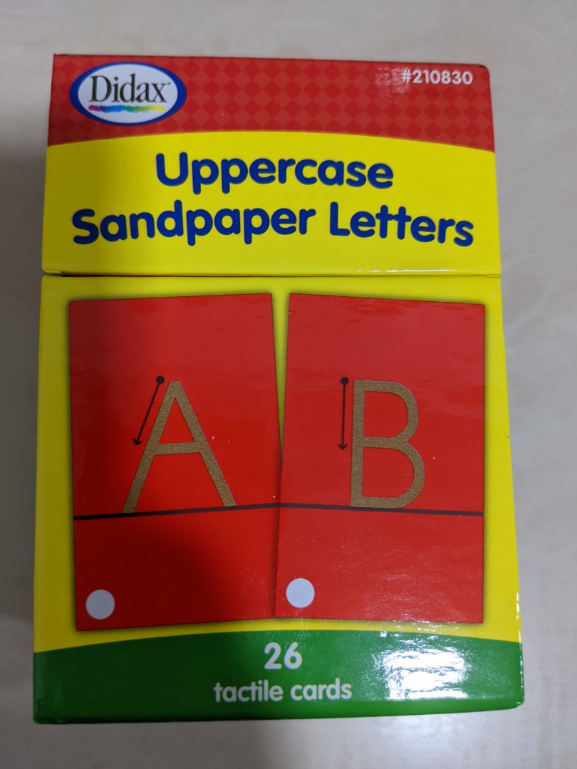 New Didax Uppercase Sandpaper Letters, Babies & Kids, Infant Playtime