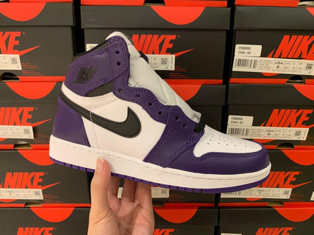 Nike Air Jordan 1 High OG 'Court Purple', Men's Fashion, Footwear, Sneakers  on Carousell