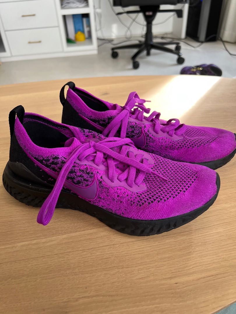 nike epic react black purple
