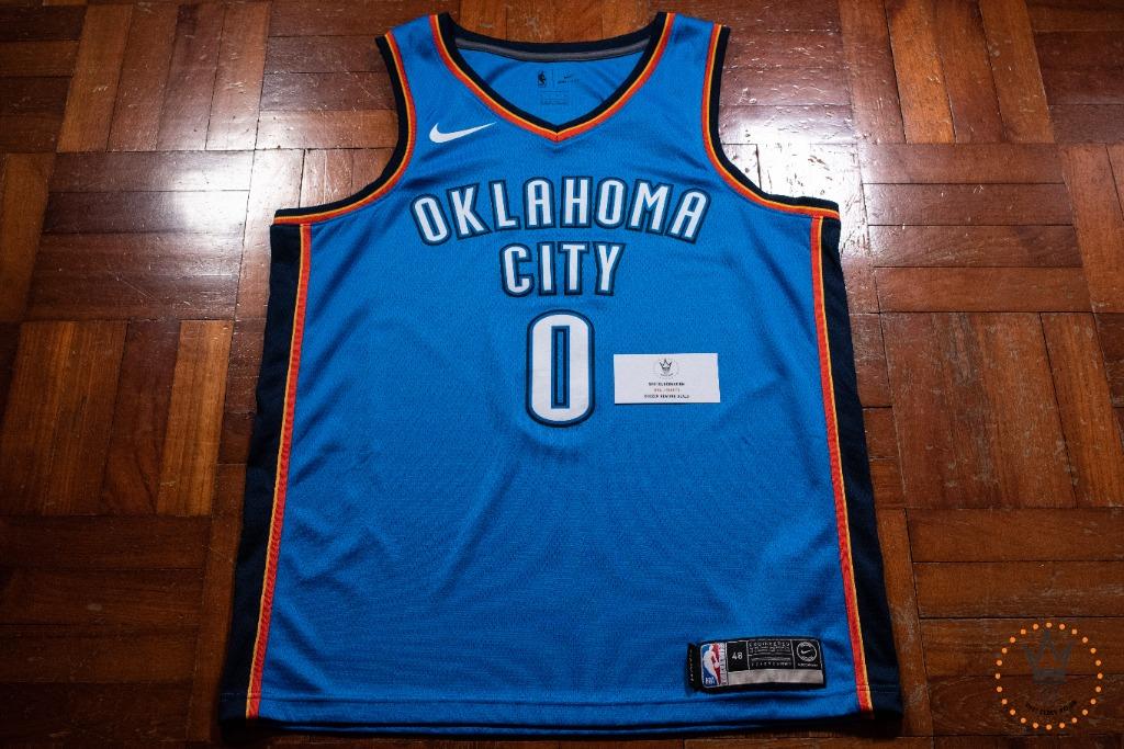 Nike Oklahoma City Thunder Russell Westbrook Swingman Road Jersey Blue