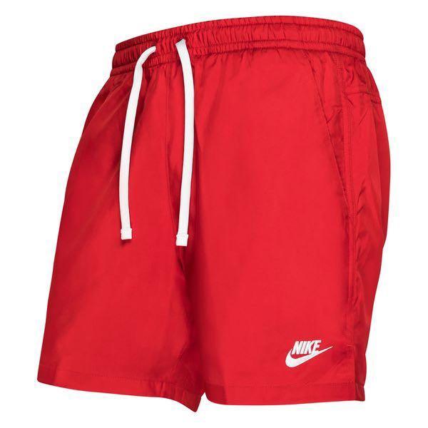 Red nike woven shorts hotsell