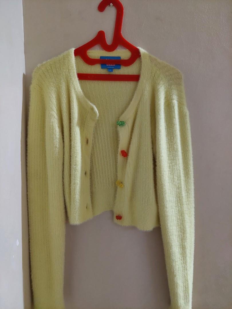OFFICIAL POMELO HARIBO CROP CARDIGAN, Fesyen Wanita, Pakaian Wanita