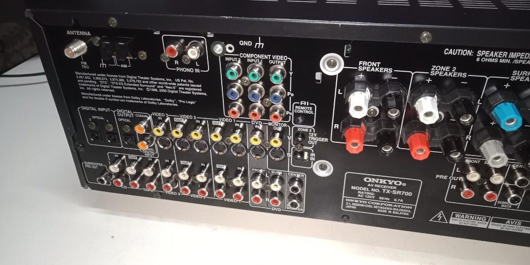 Onkyo TXSR700 6.1 Av Receiver, Audio, Soundbars, Speakers & Amplifiers
