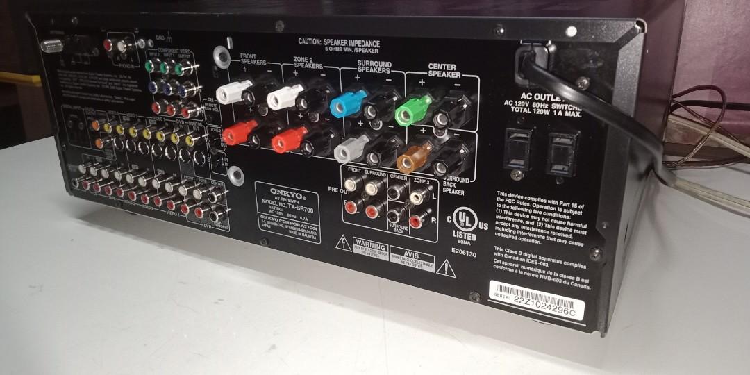 Onkyo TXSR700 6.1 Av Receiver, Audio, Soundbars, Speakers & Amplifiers